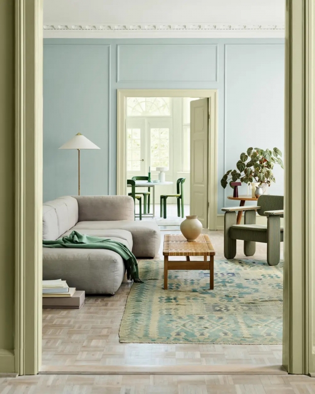 Cách Phối Màu Sơn Jotun 9918 Morning Fog