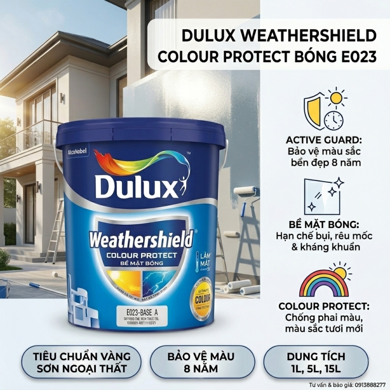 Sơn Dulux Weathershield Colour Protect Bóng (E023)