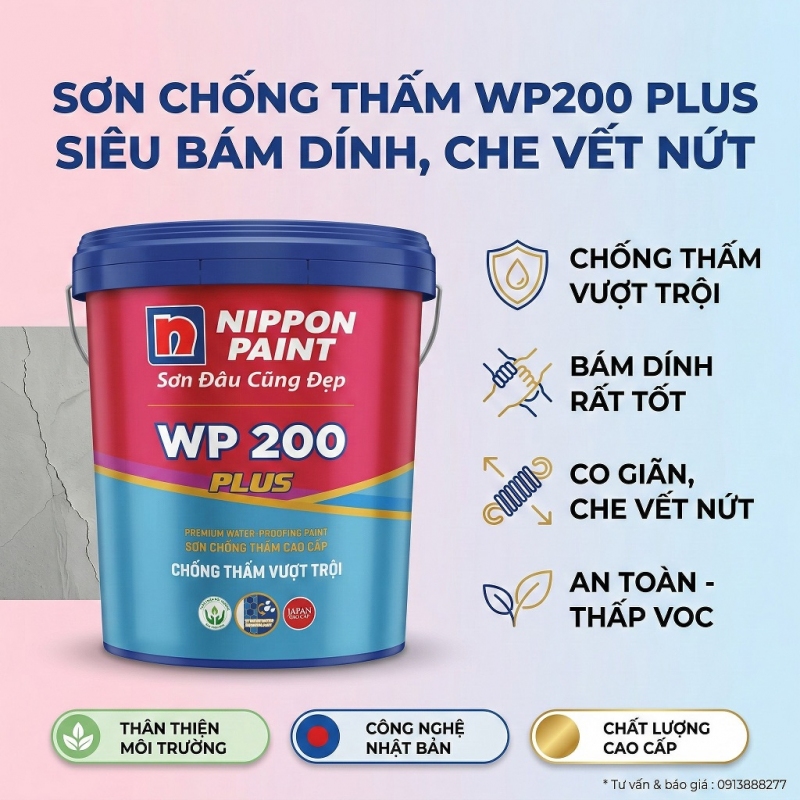 Sơn Chống Thấm Tường Nippon WP 200 Plus 20kg