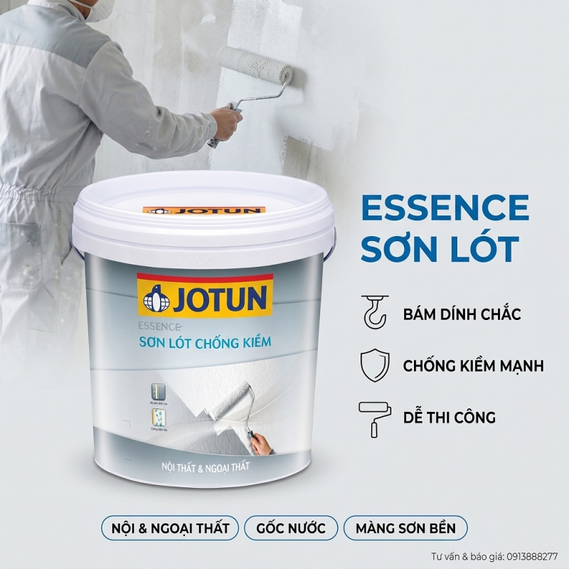 Sơn Lót Jotun Essence Chống Kiềm Nội và Ngoại Thất 17L