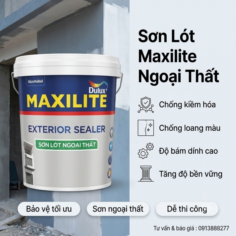 Sơn Lót Maxilite Ngoài Trời 48C 15L