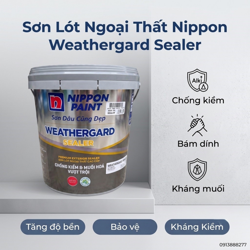 Sơn Lót Ngoại Thất Nippon Weathergard Sealer 15L