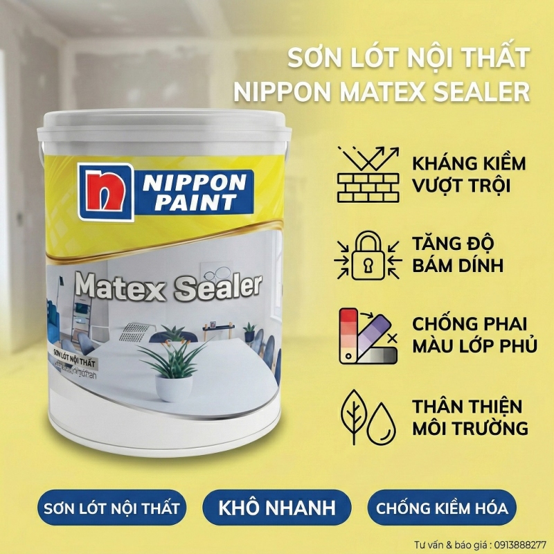 Sơn Lót Trong Nhà Nippon Matex Sealer 18L