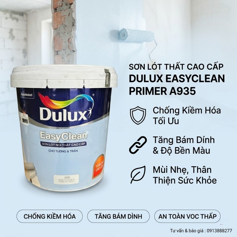 Sơn Lót Nội Thất Dulux EasyClean Primer A935 15L