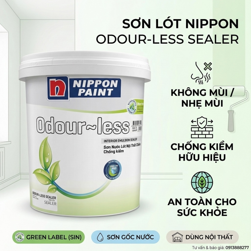 Sơn Lót Nội Thất Nippon Odour Less Sealer 18L