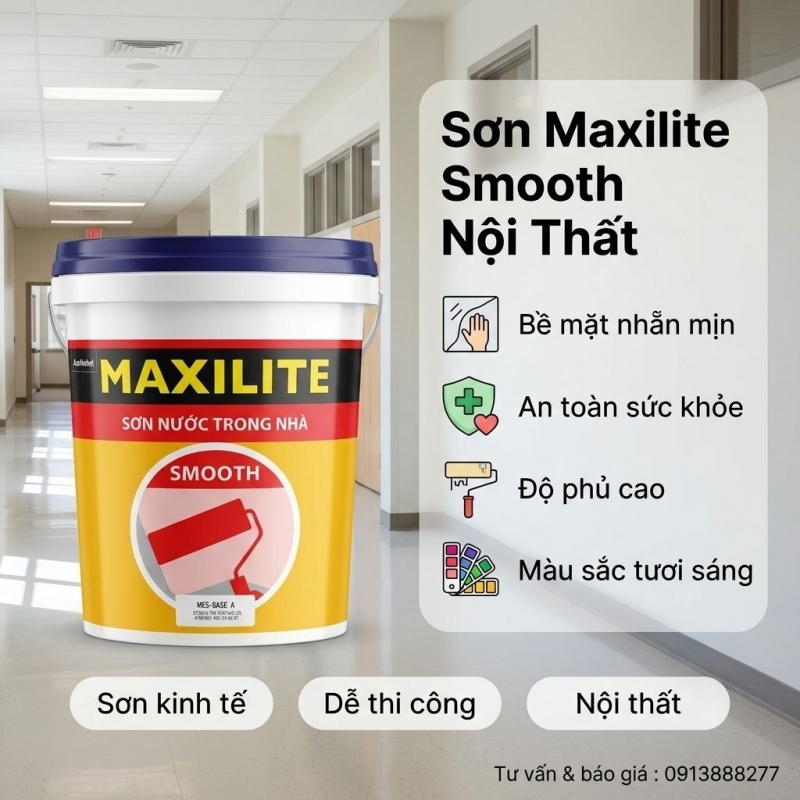 Sơn Maxilite Smooth Trong Nhà Thùng 18L