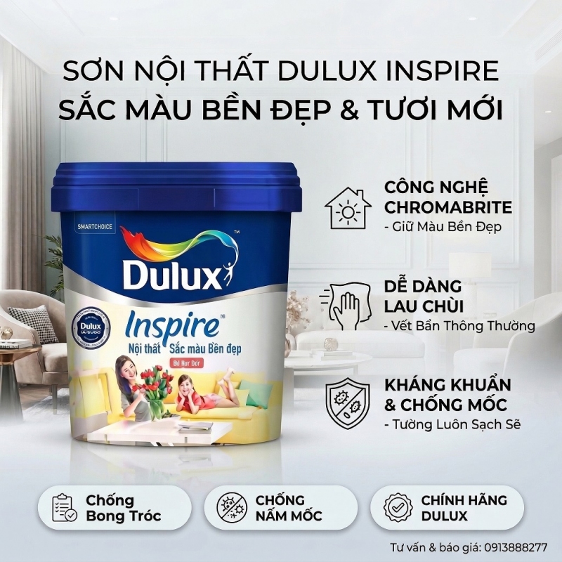 Sơn Nội Thất Dulux Inspire 39A Mờ 15L