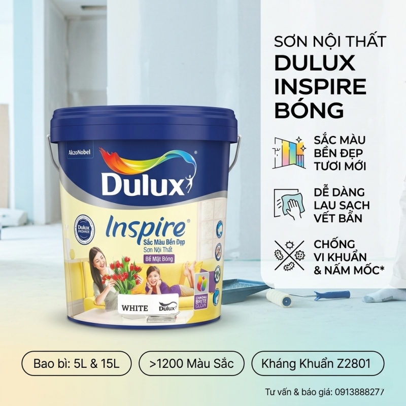 Sơn Nội Thất Dulux Inspire 39AB Bóng 15L