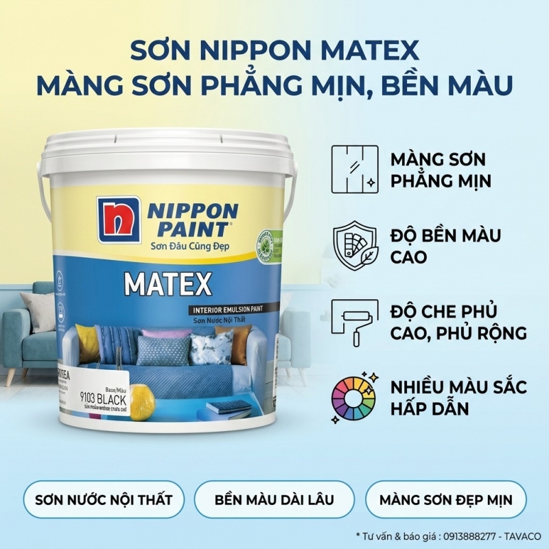 Sơn Trong Nhà Nippon Matex 18L