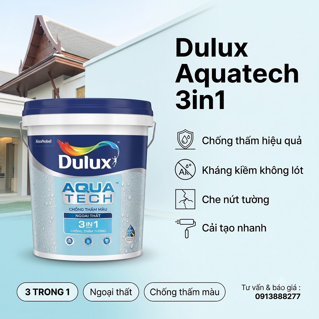 sơn chống thấm Dulux Aquatech 3in1 V189