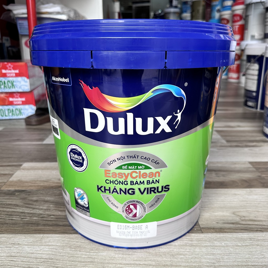 Sơn Dulux EasyClean Chống Bám Bẩn Kháng Virus Mờ (E016M)